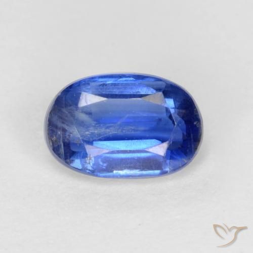 0.71ct Naturale Blu navy Cianite, Ovale, SI-I1