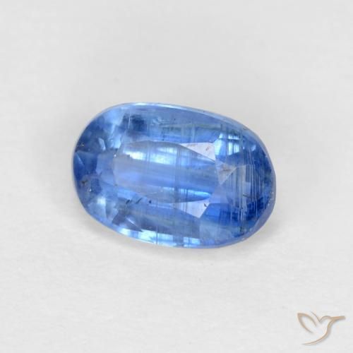 Cianite Blu Navy brillante naturale da 0.77 ct, Ovale, SI-I1