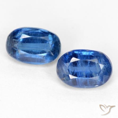 1.59ctw Naturale Blu medio Cianite, Ovale, SI-I1