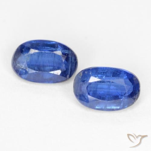 1.07ctw Naturale Blu scuro Cianite, Ovale, SI-I1