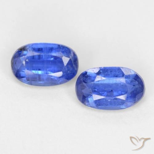 0.79ctw Naturale Blu scuro Cianite, Ovale, SI-I1