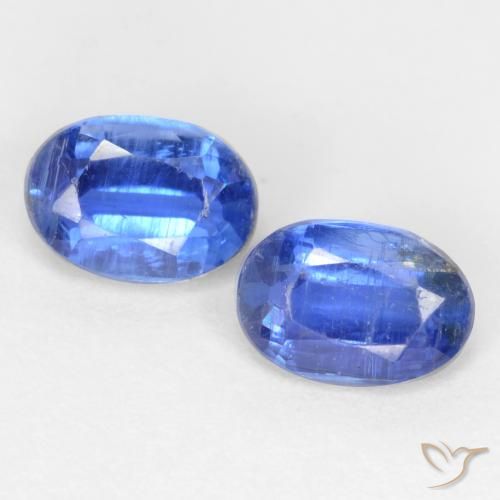 1.09ctw Naturale Blu scuro Cianite, Ovale, SI-I1