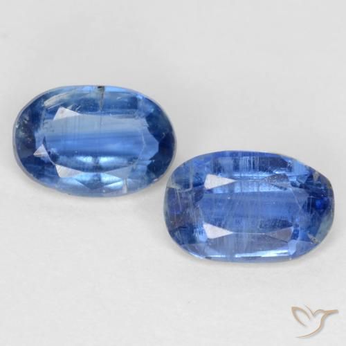 1.27ctw Naturale Blu scuro Cianite, Ovale, I1