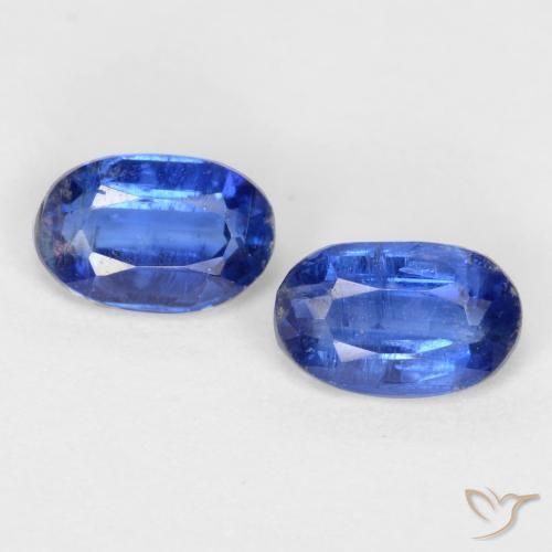 0.98ctw Naturale Blu scuro Cianite, Ovale, SI-I1, Photo A