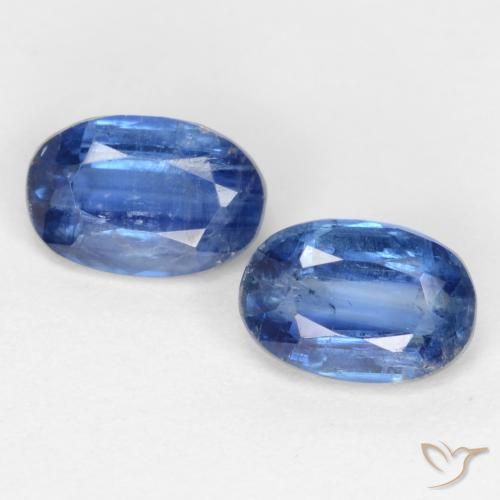 1.39ctw Naturale Blu scuro Cianite, Ovale, I1