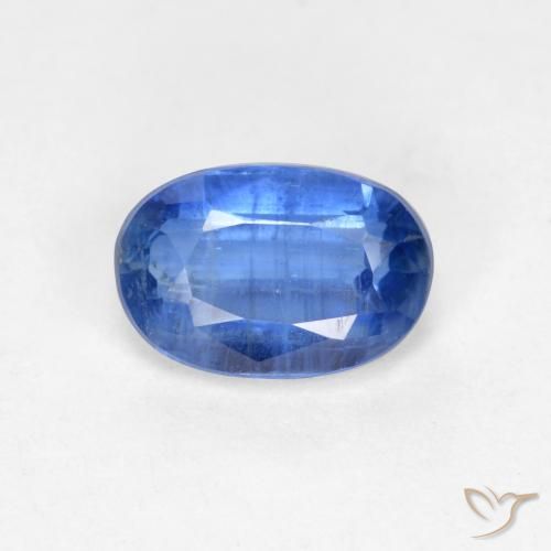 0.68ct Naturale Blu scuro Cianite, Ovale, SI-I1