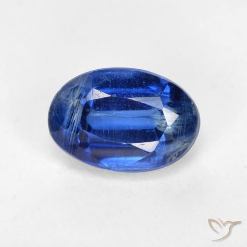 0.78ct Naturale Blu navy Cianite, Ovale, SI-I1