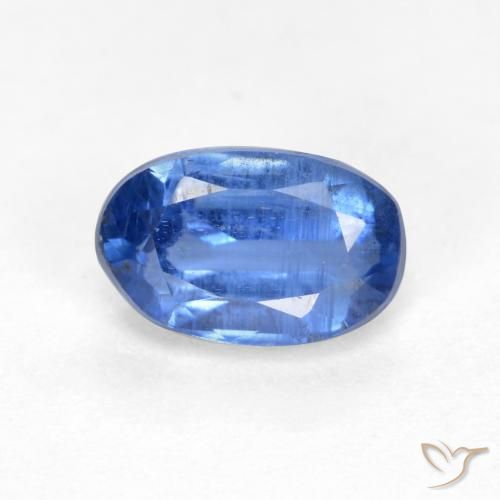 0.69ct Naturale Blu scuro Cianite, Ovale, VS-SI