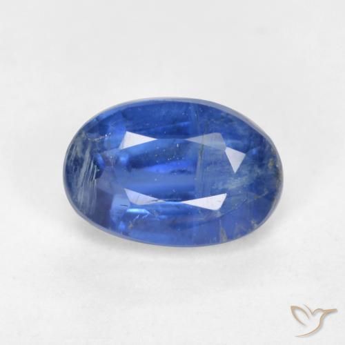 0.83ct Naturale Blu scuro Cianite, Ovale, SI-I1