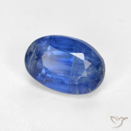Cianite Blu scuro naturale da 0.83 ct, Ovale, SI-I1
