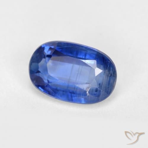 Cianite Blu scuro naturale da 0.75 ct, Ovale, SI-I1