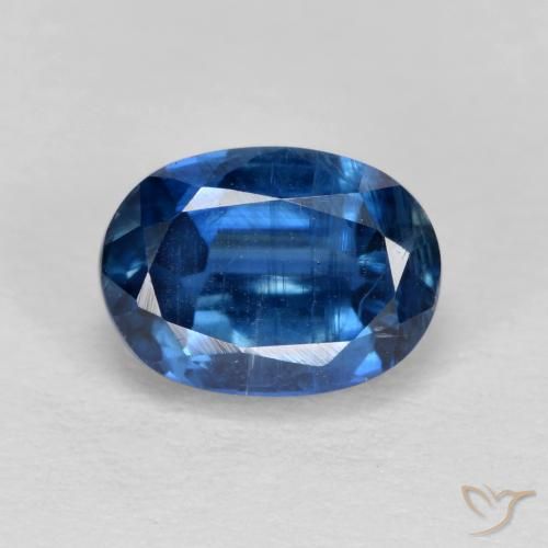 Cianite Blu scuro naturale da 1.61 ct, Taglio ovale, VS-SI