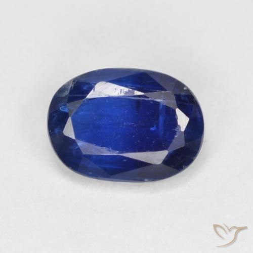 1.10ct Naturale Blu scuro Cianite, Ovale, VS-SI