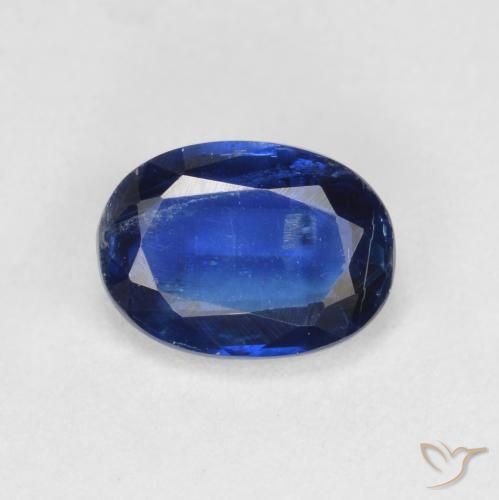 0.96ct Naturale Blu scuro Cianite, Ovale, VS-SI