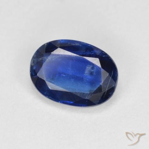 Cianite Blu scuro naturale da 0.96 ct, Ovale, VS-SI