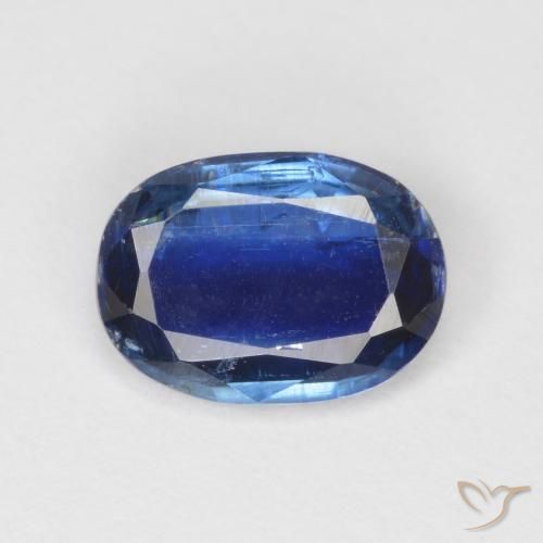 Cianite Blu scuro naturale da 0.88 ct, Taglio ovale, VS-SI