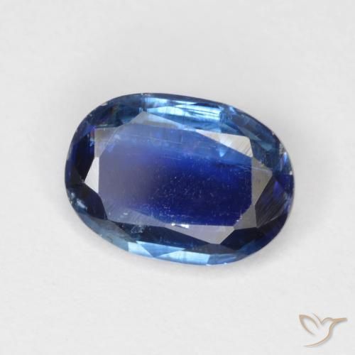 Cianite Blu scuro naturale da 0.88 ct, Taglio ovale, VS-SI