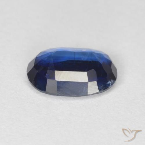 Cianite Blu scuro naturale da 0.88 ct, Taglio ovale, VS-SI