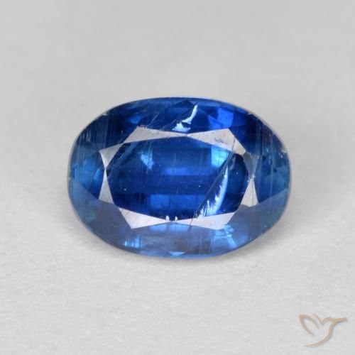 1.14ct Naturale Blu scuro Cianite, Ovale, VS-SI