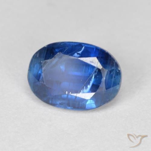 Cianite Blu scuro naturale da 1.14 ct, Ovale, VS-SI