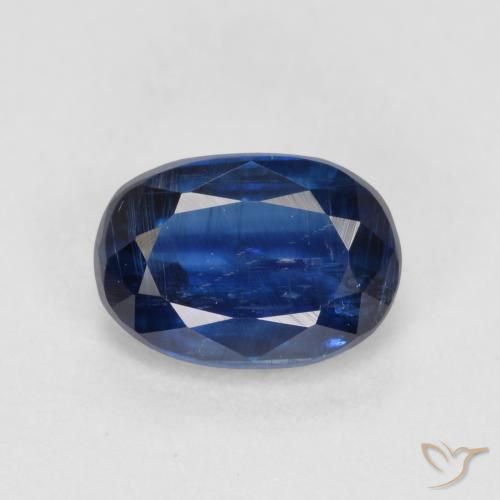 1.14ct Naturale Blu scuro Cianite, Ovale, SI