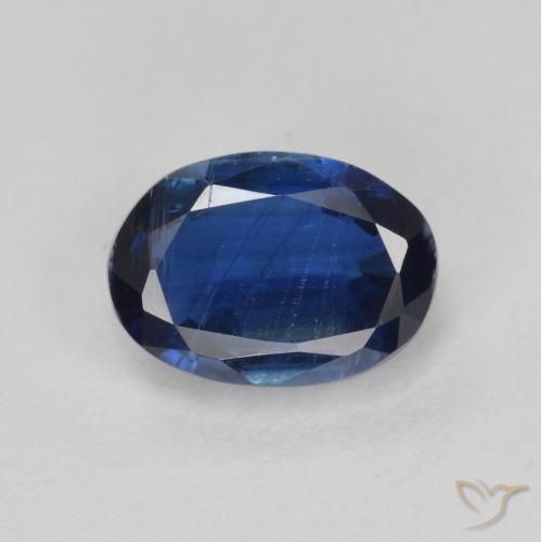 1.21ct Naturale Blu navy Cianite, Ovale, SI