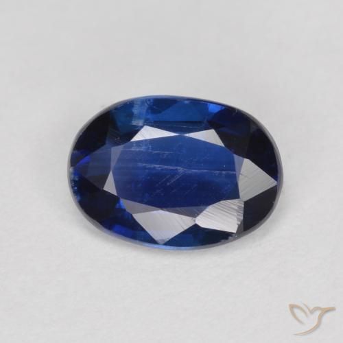 0.92ct Naturale Blu scuro Cianite, Ovale, SI