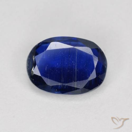1.00ct Naturale Blu navy Cianite, Ovale, SI