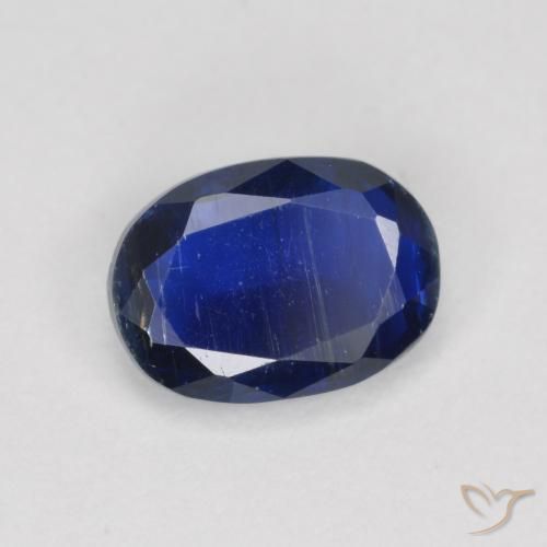 Cianite Blu navy naturale da 1.00 ct, Ovale, SI