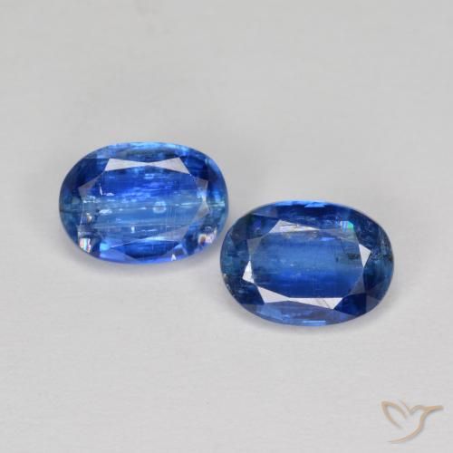 2.06ctw Naturale Blu scuro Cianite, Ovale, SI