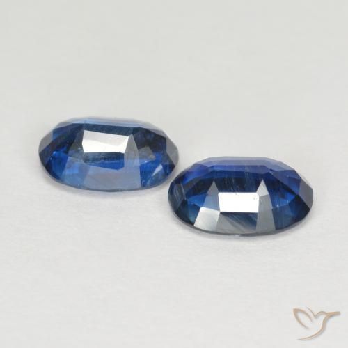 Gemme di Cianite Blu navy naturale da 1.88 ct, Ovale, VS-SI