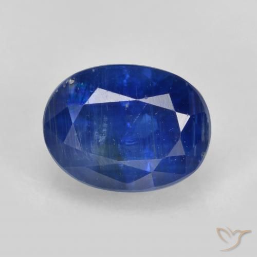 2.16ct Naturale Blu scuro Cianite, Ovale, SI
