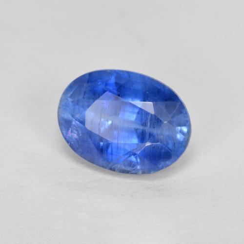 Cianite Blu Navy brillante naturale da 1.66 ct, Taglio ovale, VS-SI