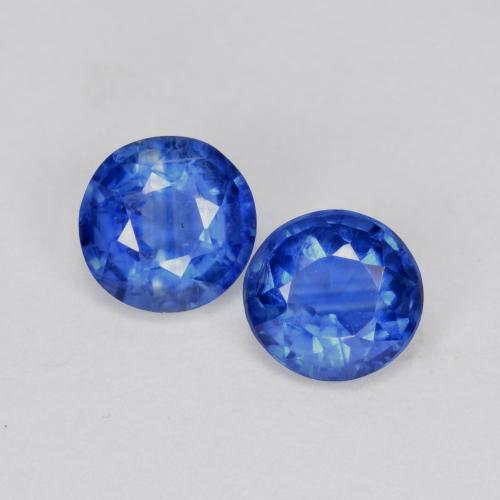 Cianite naturale blu da 1,26 ct, taglio rotondo, SI