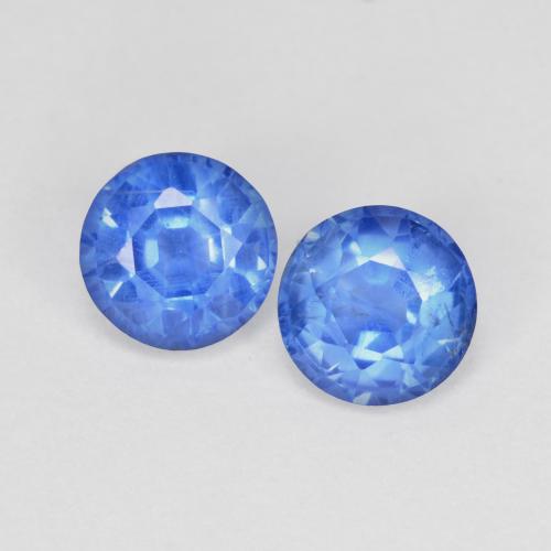 Cianite naturale blu da 1,36 ct, taglio rotondo, SI