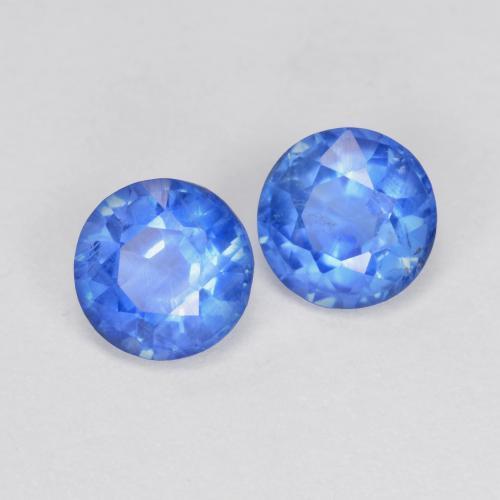 Cianite naturale blu da 1,36 ct, taglio rotondo, SI