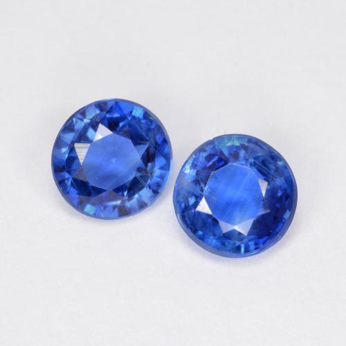 Gemme di Cianite Blu navy chiaro naturale da 1.22 ct, Taglio rotondo, SI