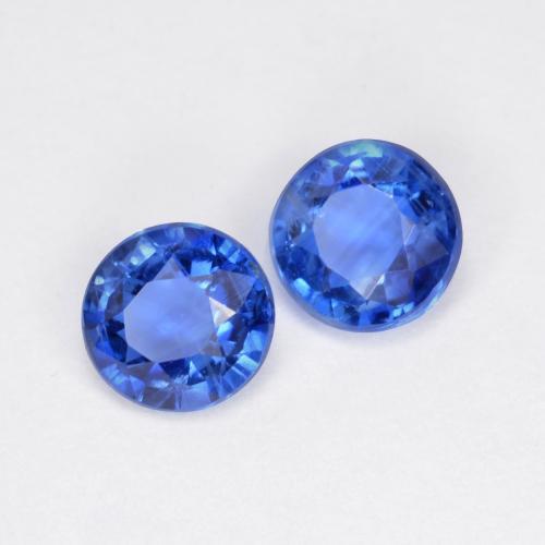 Gemme di Cianite Blu navy chiaro naturale da 1.22 ct, Taglio rotondo, SI