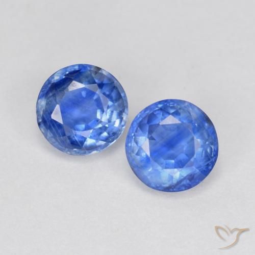1.40ctw Naturale Blu navy chiaro Cianite, Rotondo, SI
