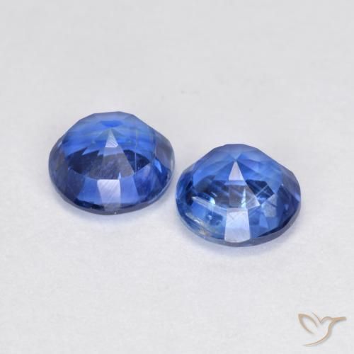 Gemme di Cianite Blu navy chiaro naturale da 1.40 ct, Rotondo, SI