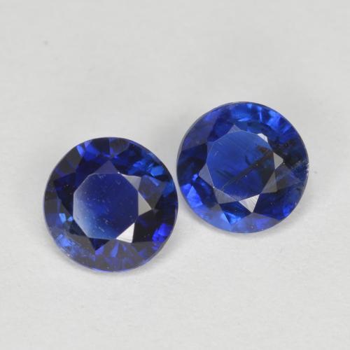 Gemme di Cianite Blu profondo azzurro naturale da 1.10 ct, Taglio rotondo, SI