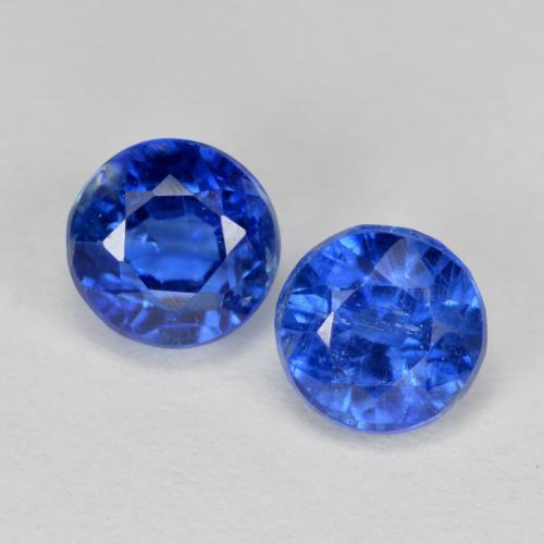 Gemme di Cianite Blu profondo azzurro naturale da 1.80 ct, Taglio rotondo, SI