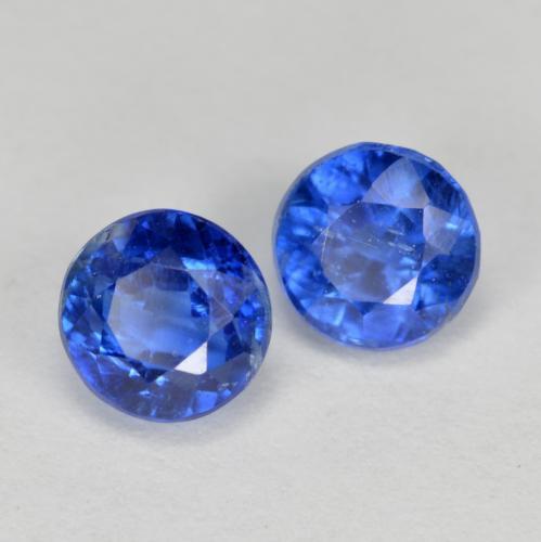 Gemme di Cianite Blu profondo azzurro naturale da 1.80 ct, Taglio rotondo, SI