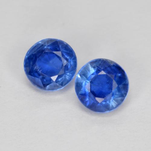 Cianite naturale blu da 0,85 ct, taglio rotondo, SI
