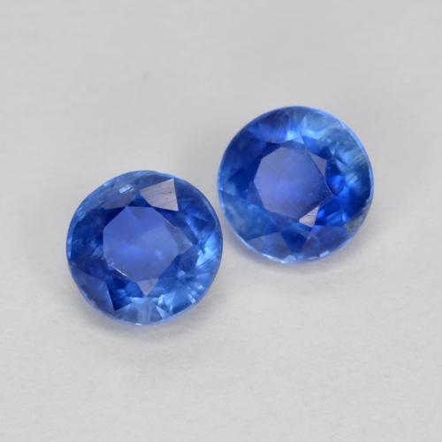 Cianite naturale blu da 0,85 ct, taglio rotondo, SI