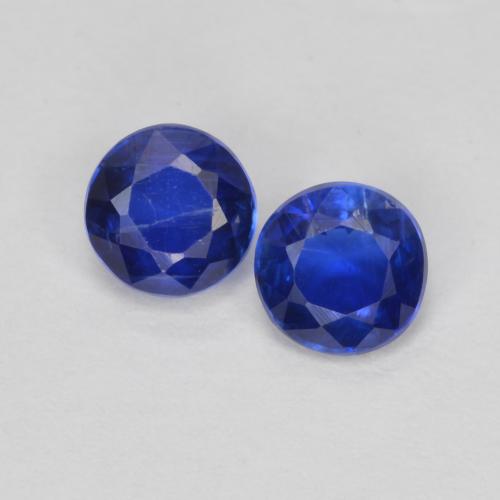 Cianite naturale blu da 0,75 ct, taglio rotondo, VS-SI