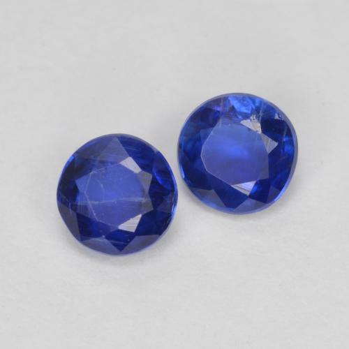 Cianite naturale blu da 0,75 ct, taglio rotondo, VS-SI