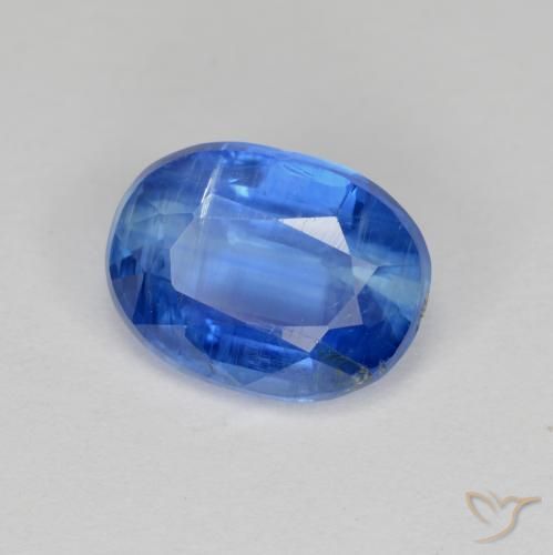 Cianite naturale blu da 2,95 ct, taglio ovale, VS-SI