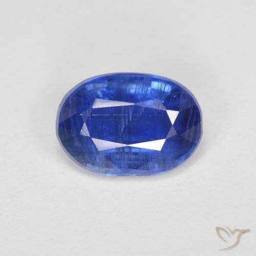 Cianite Blu scuro naturale da 3.06 ct, Taglio ovale, SI