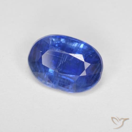 Cianite Blu scuro naturale da 3.06 ct, Taglio ovale, SI
